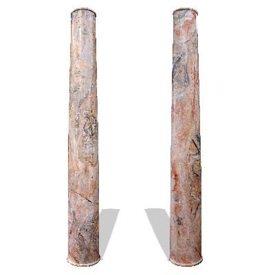 Pair of ancient marble columns. Period 1800. 