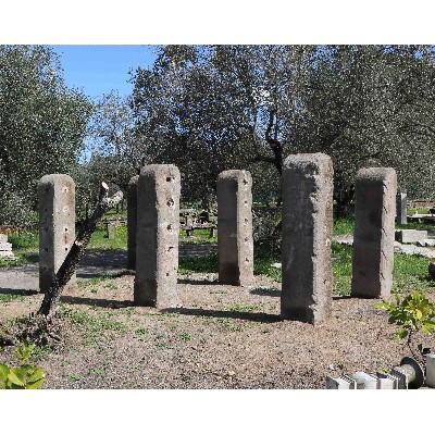 Ancient peperino columns. 