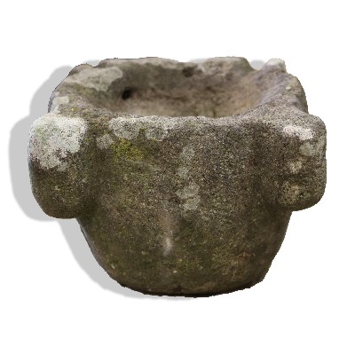 Ancient stone mortar. 