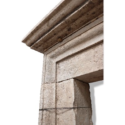 Ancient travertine portal. 