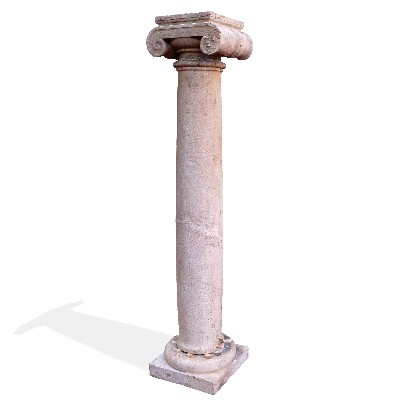 Four stone columns. 