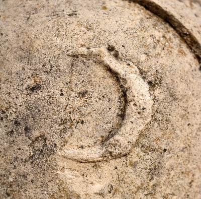 Ancient stone coat of arms. 