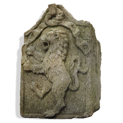 Ancient stone coat of arms. 