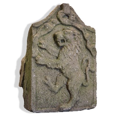 Ancient stone coat of arms. 