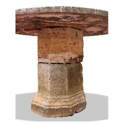 Antique stone and marble table. 