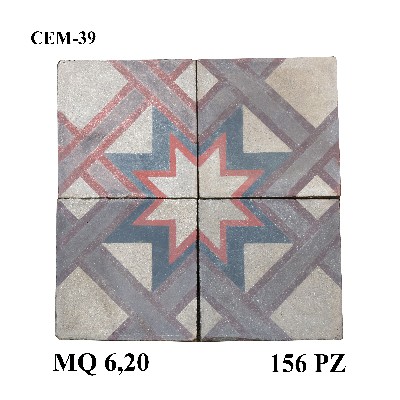 Antica pavimentazione in cementina cm20x20 